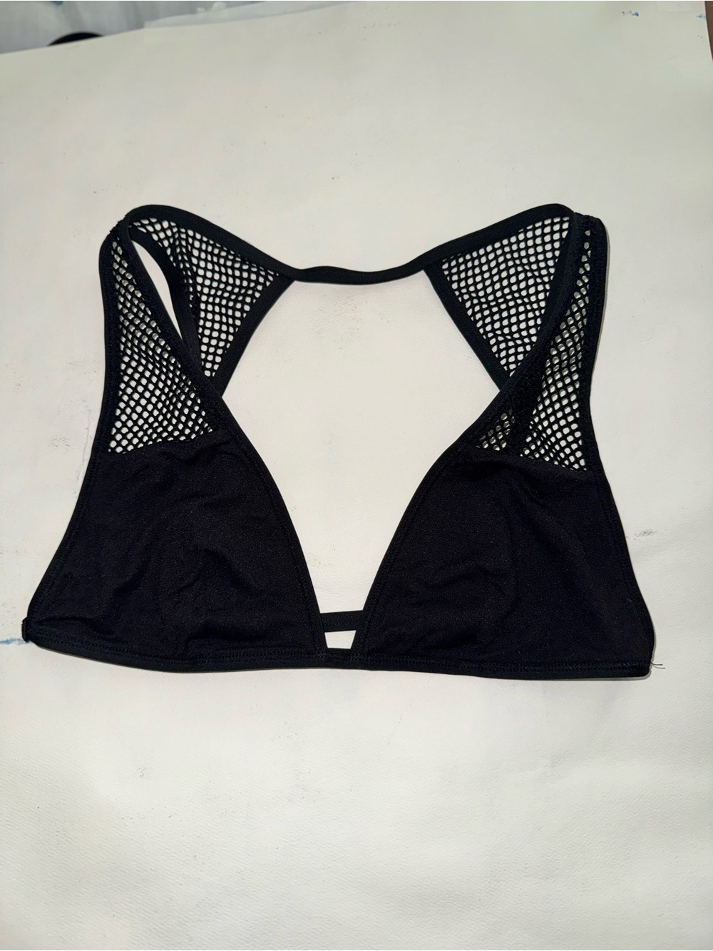 Black Mesh Bikini Top - Women